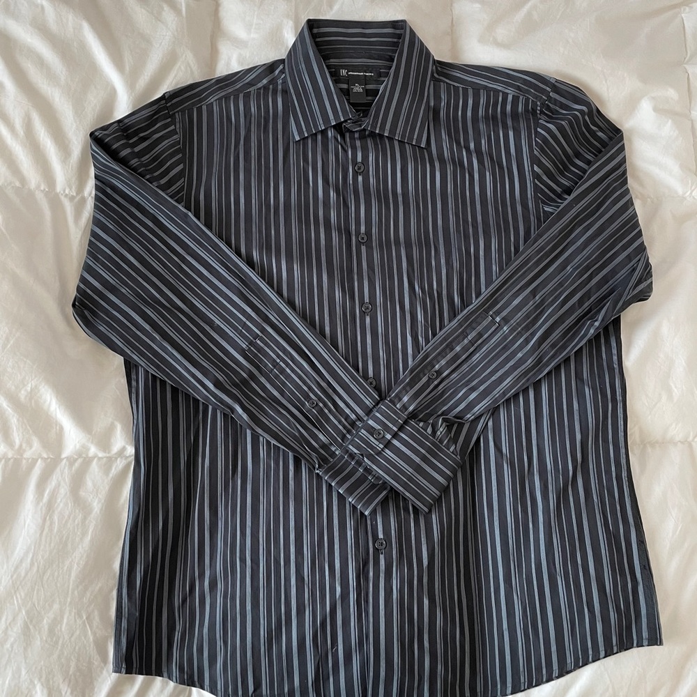 LIKE NEW! XL INC Men’s Button Down Grey/Black